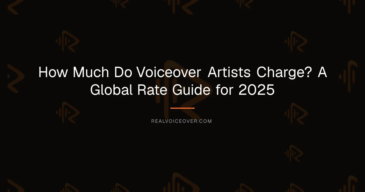 How Much Do Voiceover Artists Charge? A Global Rate Guide for 2025 — RealVoiceover.com